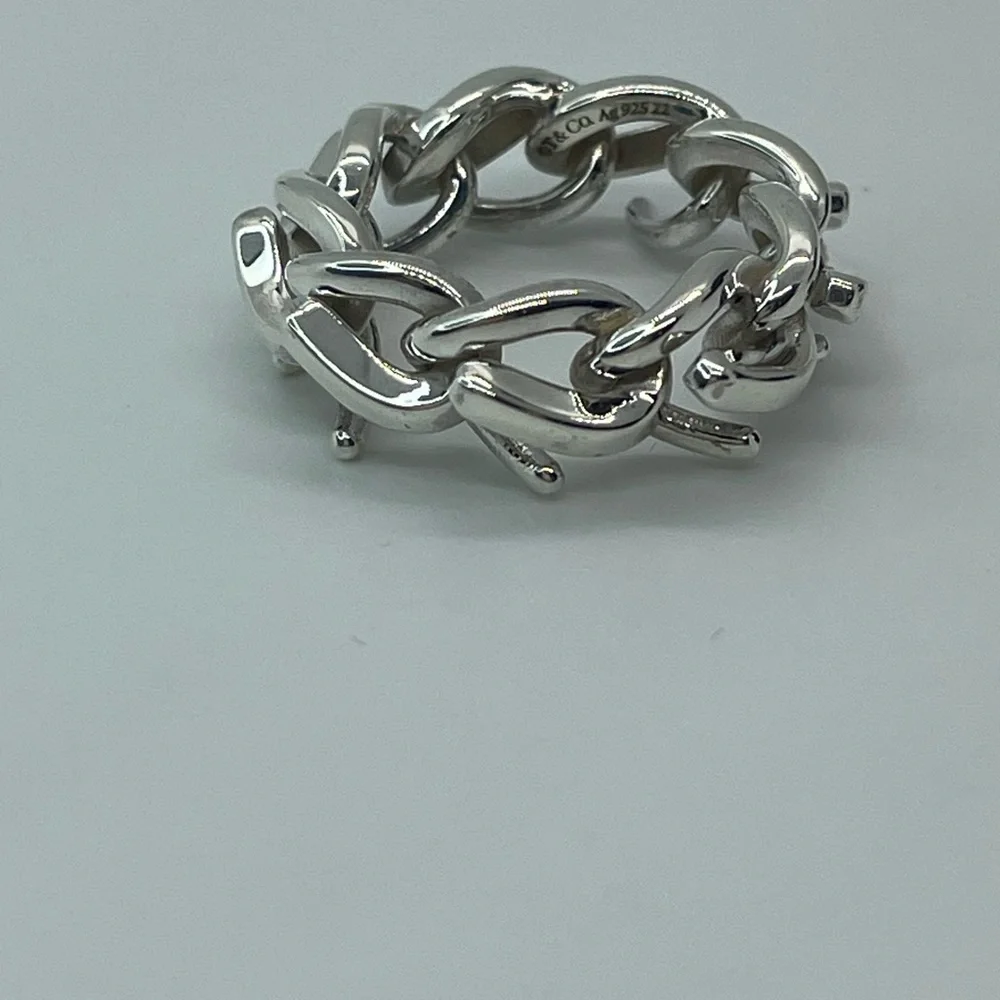 Tiffany & Co. Silver Link Ring - Picture 11 of 16